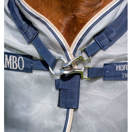 Couverture anti-mouches Horseware Rambo Protector Argent / bleu