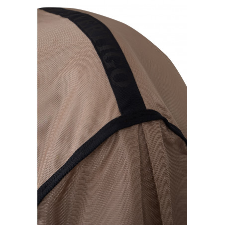 Couverture anti-mouches Horze Delux avec couvre-cou amovible et protection UV Biscuit au gingembre