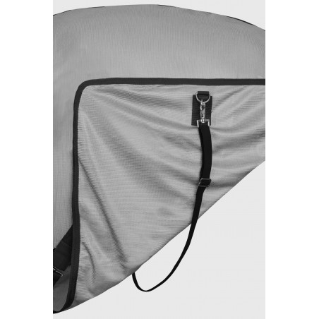 Couverture anti-mouches Horze Paso Fino avec couvre-cou et protection UV Gris titane