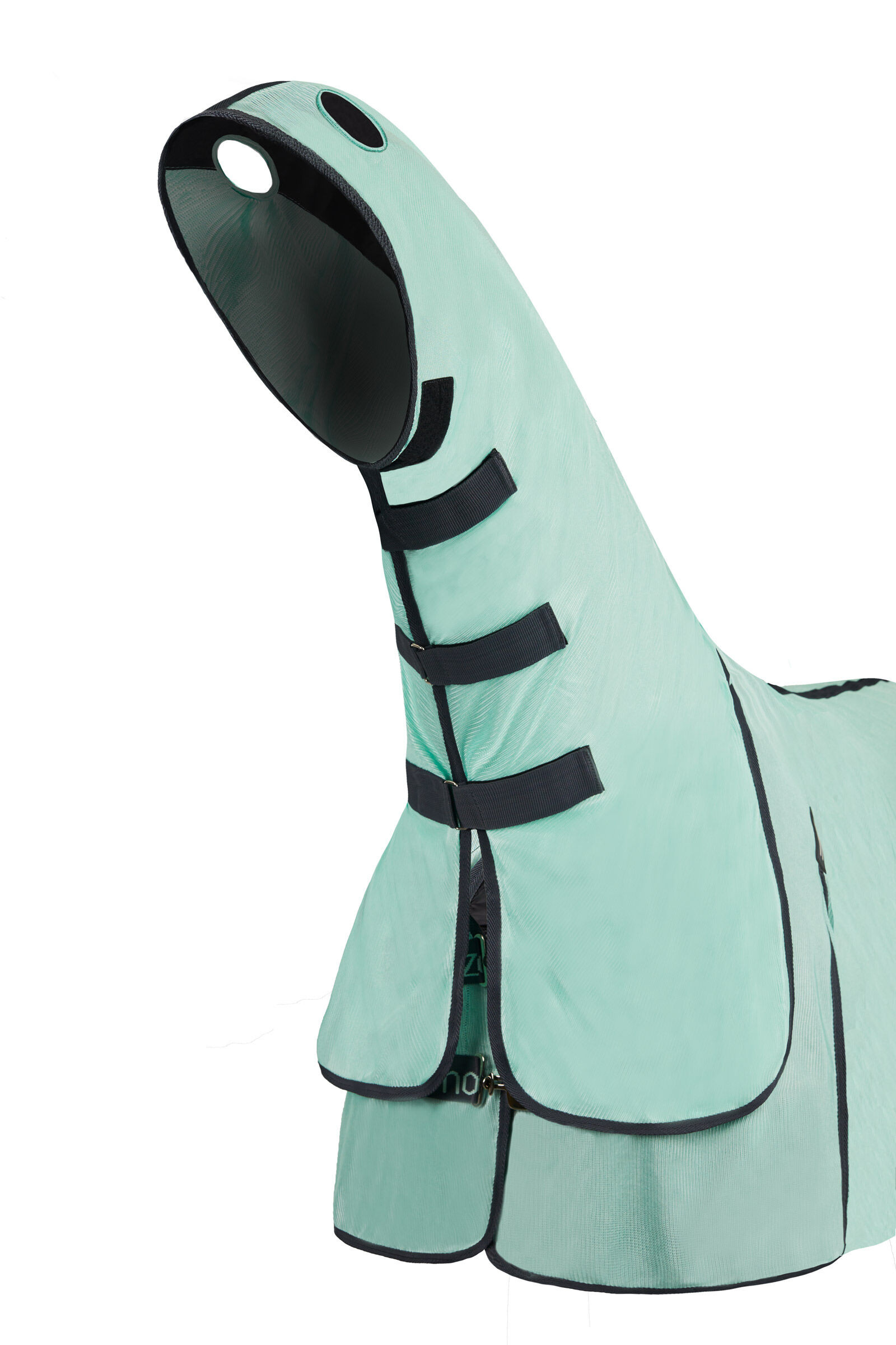 Couverture anti-mouches Horze Paso Fino avec couvre-cou et protection UV Gris titane