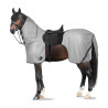 Couverture anti-mouches pour monter à cheval Horze Paso Fino avec couvre-cou amovible et protection UV - Gris titane