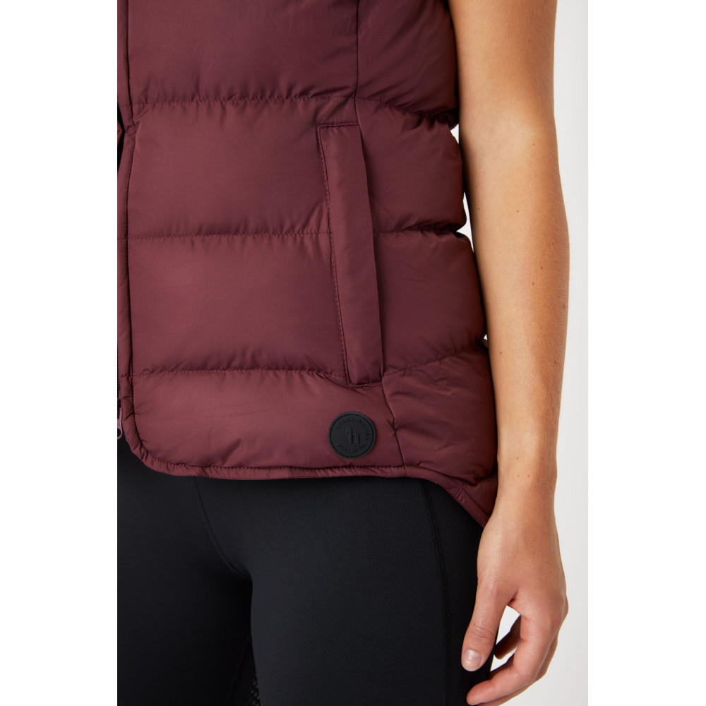 Doudoune Sans Manches Femme Longue - Gilet Duveté Avec Capuche Et Poches - Veste Chaude D'hiver, Parka