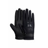 Gants d'équitation B Vertigo Laia femme avec logo imprimé - Noir