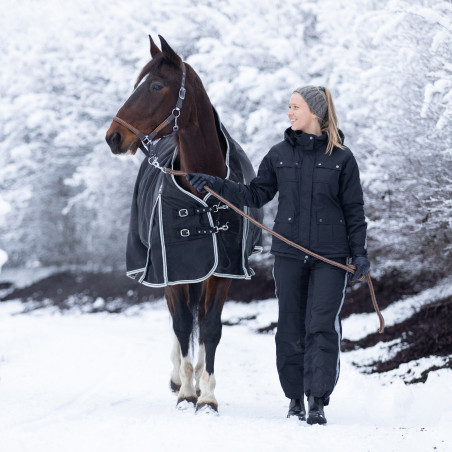 Pantalon d'équitation d'hiver Horze WinterRider enfant Noir
