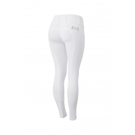 Pantalon d'équitation fond intégral Meghan B Vertigo taille haute femme Blanc