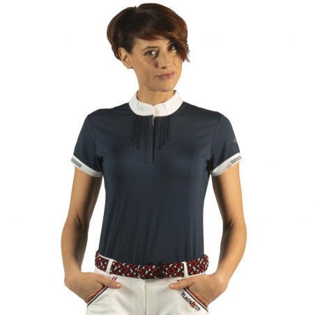 Polo Kavala femme manches courtes Flags & Cup Taupe
