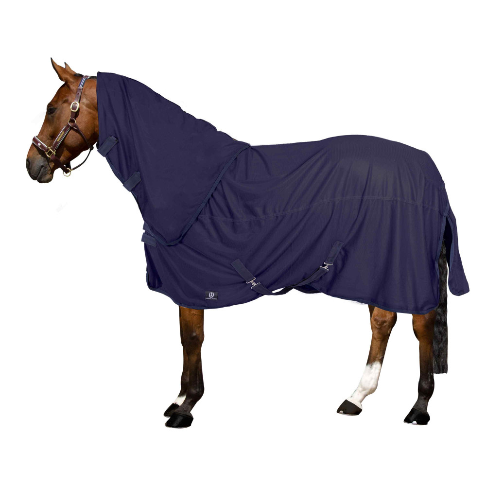 Drap Mouche Cheval Horze 78 Pouces Bleu, Léger, Avec Couvre-cou, Occasion