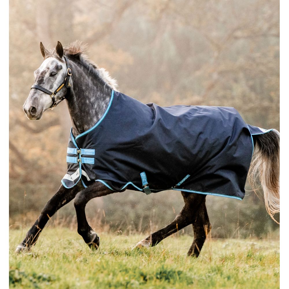 Couverture D'Écurie Comfort Marine Taille 145 (6'6") - 100g, Tissu 600D, Fourrure Végétalienne | Pour Cheval