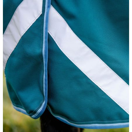 Couverture Horseware Amigo Bravo 12 Plus Disque et couvre-cou 100g Vert orage / turquoise