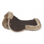 Amortisseur LeMieux Pro Half Pad - mouton Taupe / marron Amortisseur LeMieux Pro Half Pad - mouton Taupe / marron