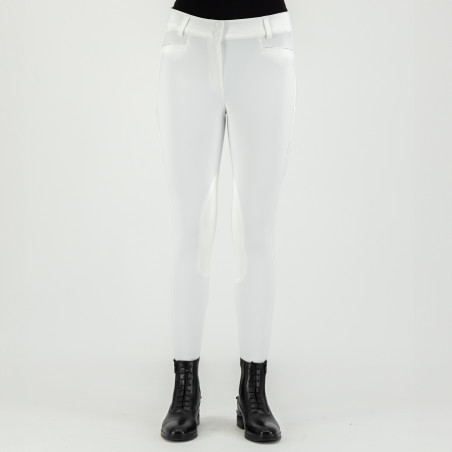 Pantalon d'équitation Euro-Star Arielle Competition Grip Connect Knee Blanc