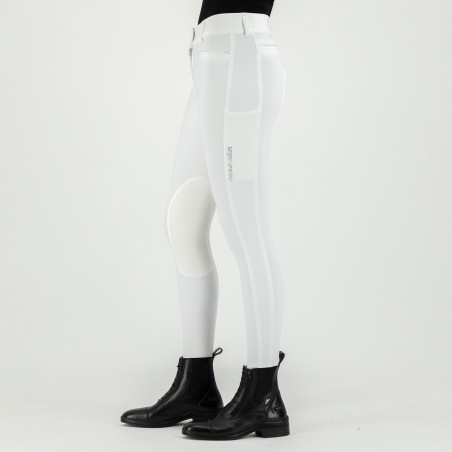 Pantalon d'équitation Euro-Star Arielle Competition Grip Connect Knee Blanc