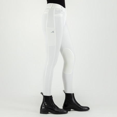 Pantalon d'équitation Euro-Star Arielle Competition Grip Connect Knee Blanc