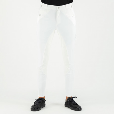 Pantalon d'équitation Euro-Star Gabriel Competition Grip Connect Full Blanc