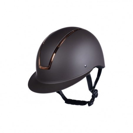 Casque Lady Shield HKM Marron / or rose