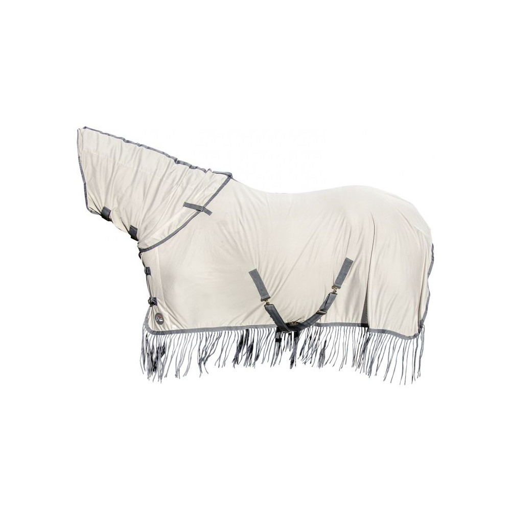 Couverture Anti-Mouches Waldhausen Avec Col Amovible 125 Cm - Gris Pour Cheval