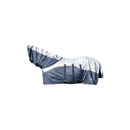 Couverture anti-mouches Rain encolure &couvrec. HKM Bleu foncé / gris