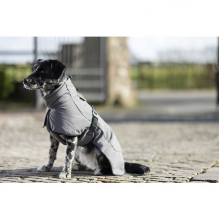 Manteau pour chien Buddy avec doublure polaire HKM Gris foncé