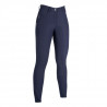 Pantalon Equine Sports Style fond intégral en silicone HKM - Bleu foncé