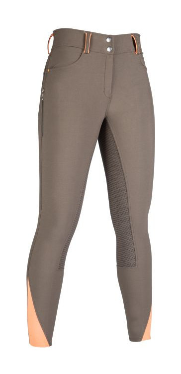Pantalon Lyon fond intégral en silicone HKM Vert olive