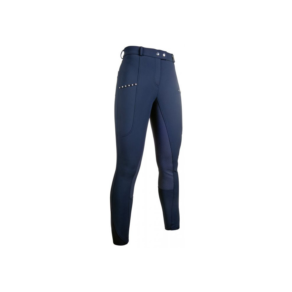 Culotte D'équitation HKM Tampa – Silicone Genouillère – Gris – NEUVE