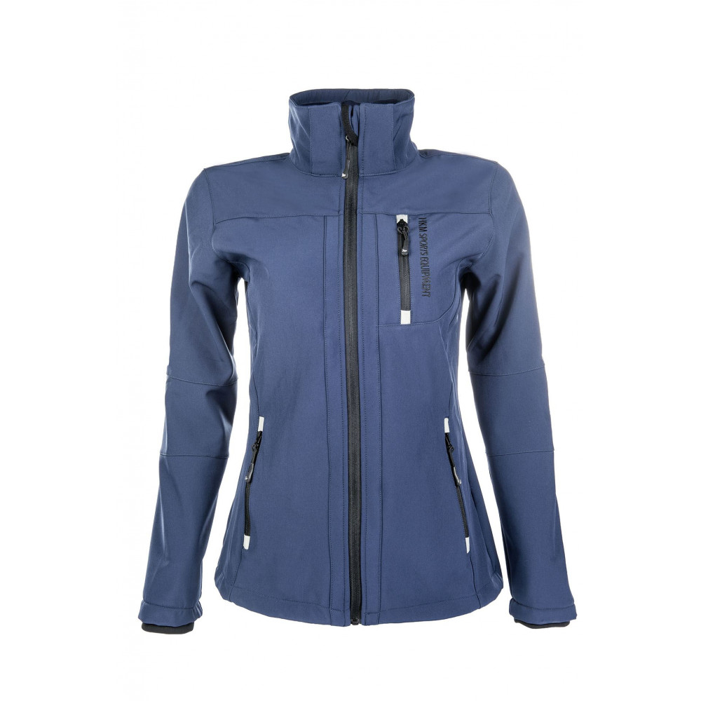 Gilet Softshell Femme HKM - Coupe Cintrée, Coupe-vent, Marron, Taille L, Pour équitation Et Plein Air