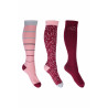Chaussettes Miami HKM lot de 3 - Rose / lie de vin