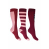 Chaussettes pour enfants  Grenada HKM lot de 3 - Rose / lie de vin