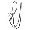 Licol éthologique Strass avec rênes / longes HKM - Gris / raisin