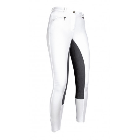 Pantalon Basic Belmtex Grip fond 3/4 HKM Blanc / noir