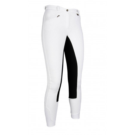 Pantalon Basic Belmtex Grip Easy fond 3/4 HKM Blanc / noir
