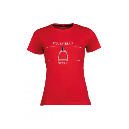T-shirt Equine Sports Style HKM Rouge