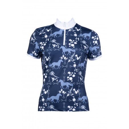 T-shirt Bloomsbury manches courtes HKM Bleu foncé / blanc