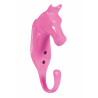 Porte-bridon tête de cheval en aluminium HKM - Rose