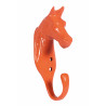 Porte-bridon tête de cheval en aluminium HKM - Orange
