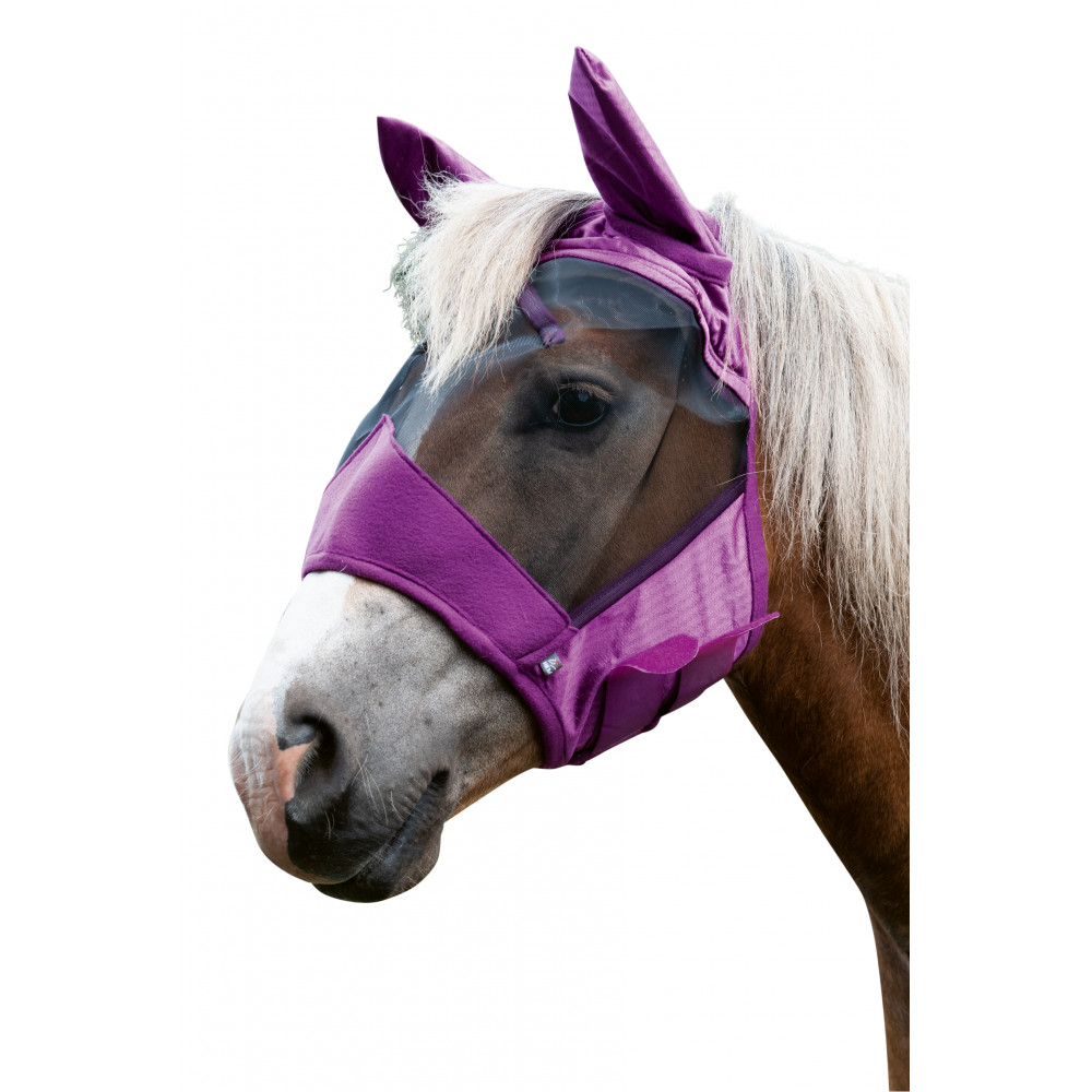 Masque Anti-Mouches Et UV Pour Cheval Harrison Howard - Taille L, Rouge