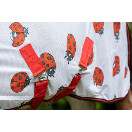 Couverture anti-mouches Ladybug HKM Blanc / rouge