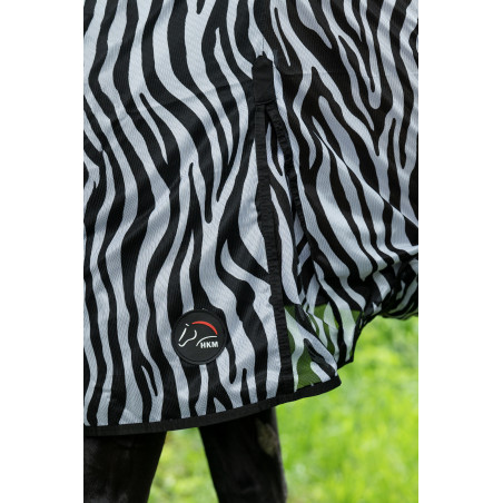 Couverture et couvre-cou anti-mouches Zebra HKM Blanc / noir