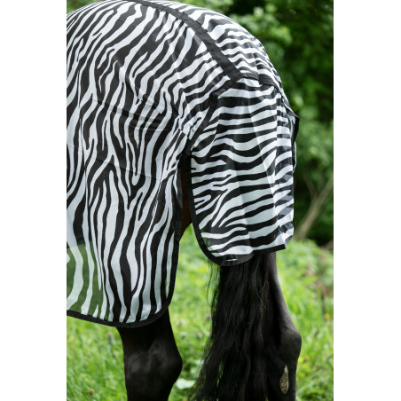 Couverture et couvre-cou anti-mouches Zebra HKM Blanc / noir