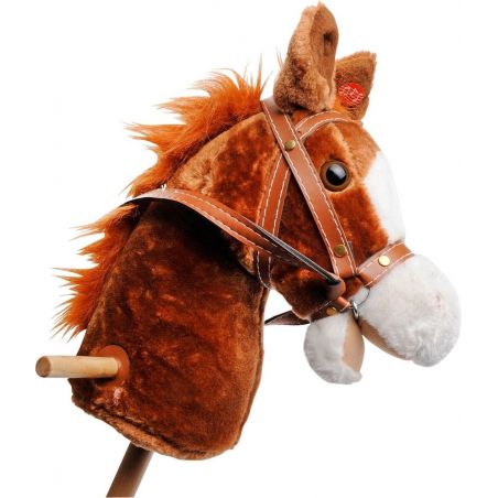 Hobby Horse à roulettes avec son Hennie 95 cm Marron clair
