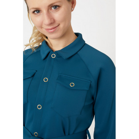 Veste-chemise Alyssa femme Horze Bleu légion