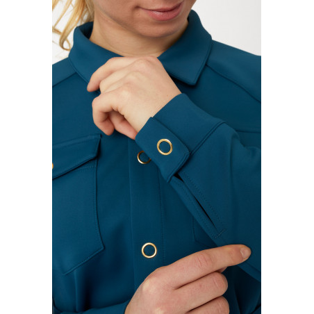 Veste-chemise Alyssa femme Horze Bleu légion