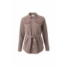 Veste-chemise Alyssa femme Horze - Marron gris fer