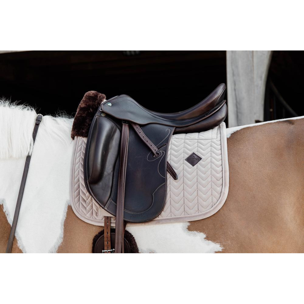 Kentucky Horsewear Tapis De Selle Pied-de-Poule Marron Taille S - Dressage Ou Saut