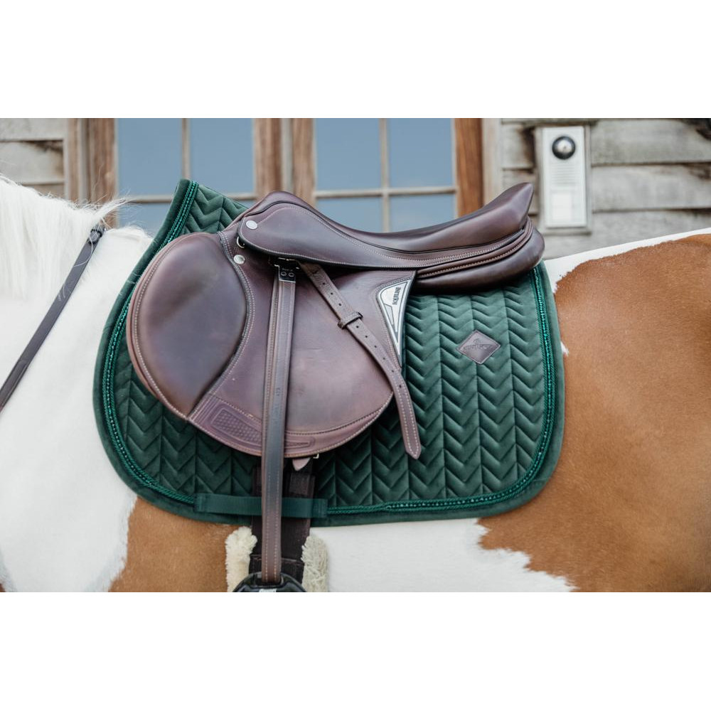 Tapis De Selle D'équitation Devoucoux Berdea Vert - Taille Pleine, Neuf Sous Emballage
