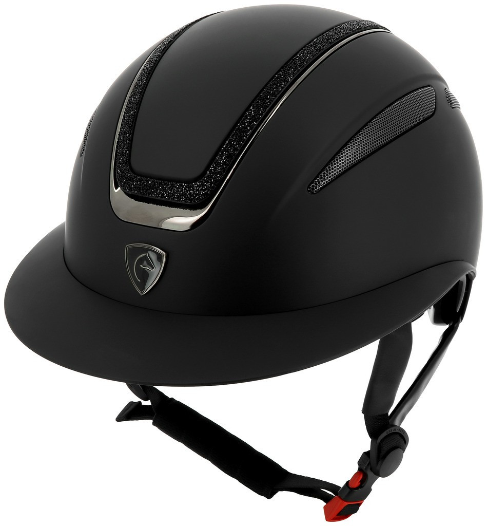 Casque Equithème Agris visière large Noir lamé