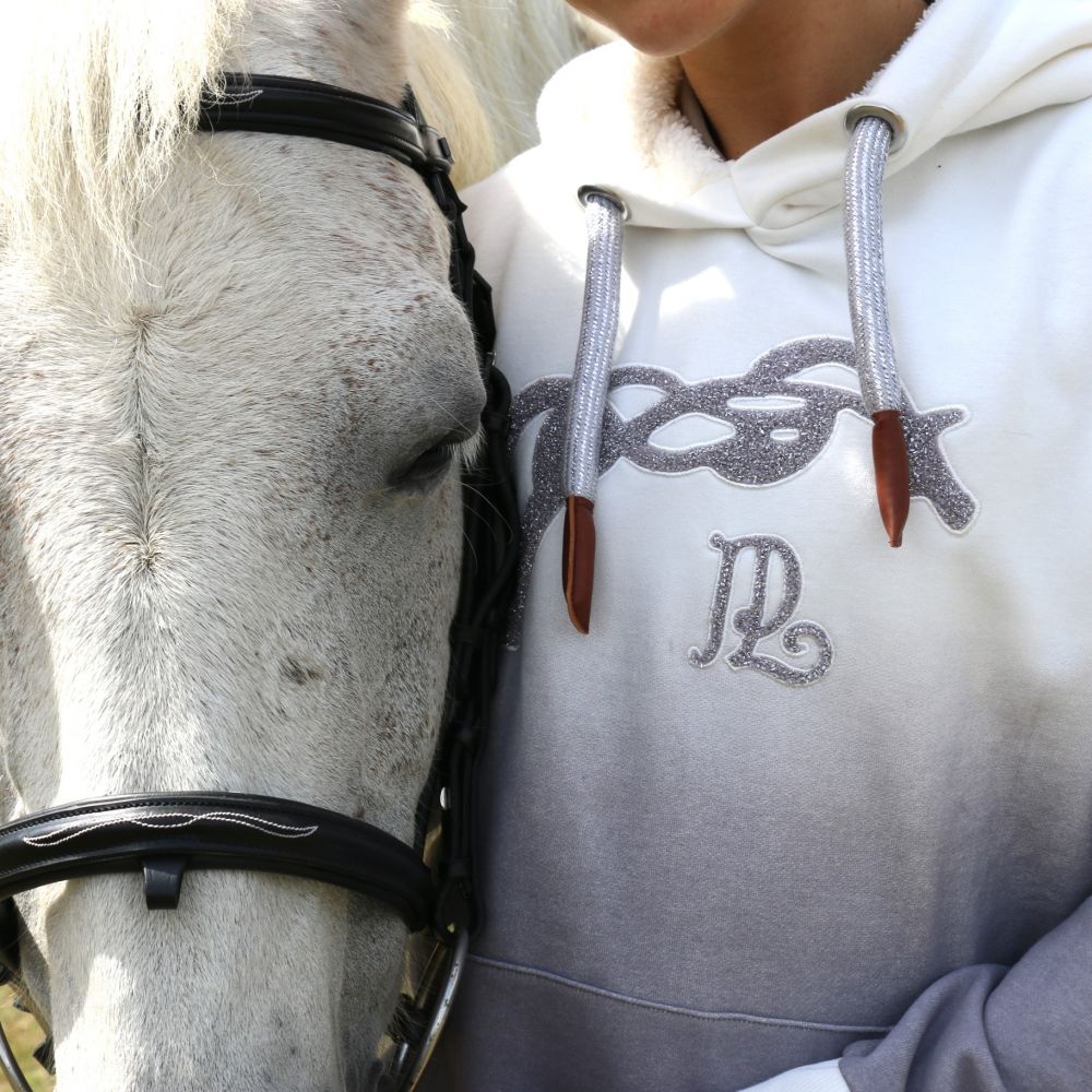 Sweat d'équitation Tie-Dye gris Pénélope