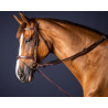 Rênes allemandes Leather/Nylon 5/8 New English Collection by Dy'on - Brun