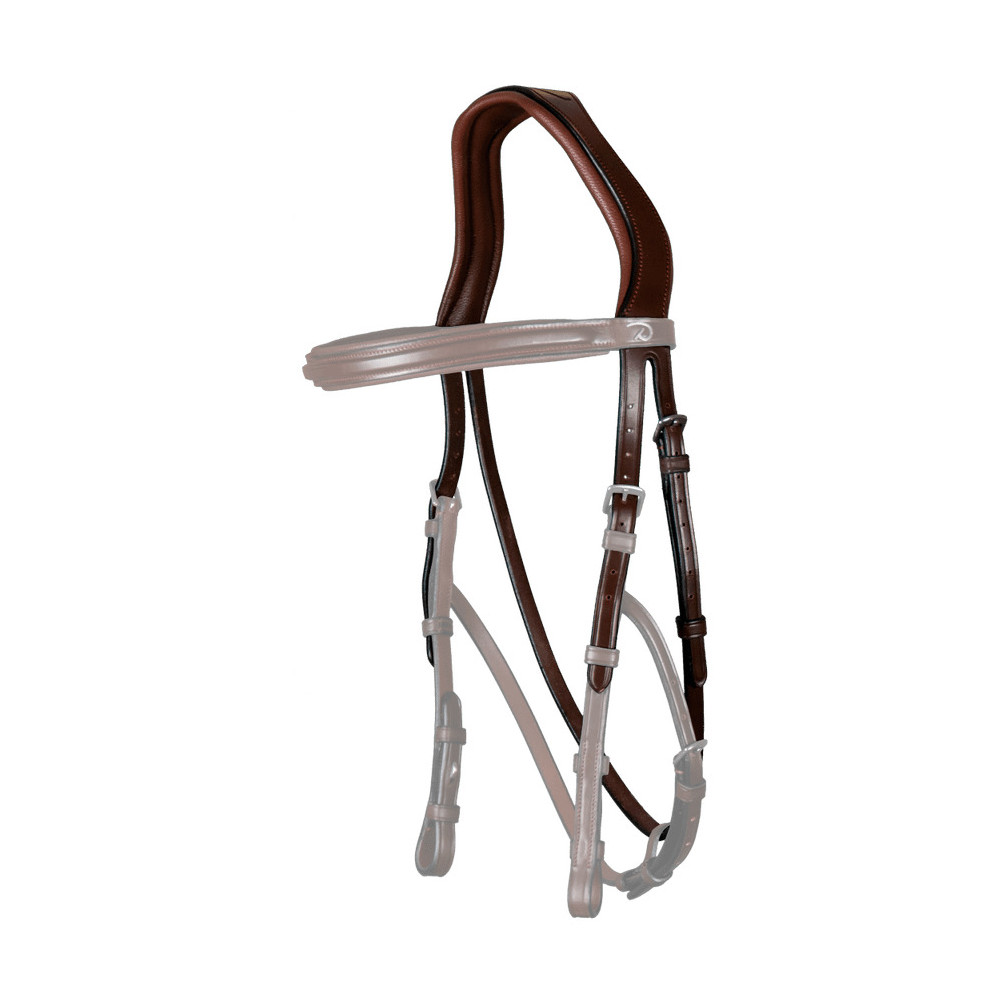 Têtière Anatomique BR C-Line Pour Cheval - Confortable Et Qui Ne Pince Pas Les Oreilles - Rembourrée - Forme Demi-lune