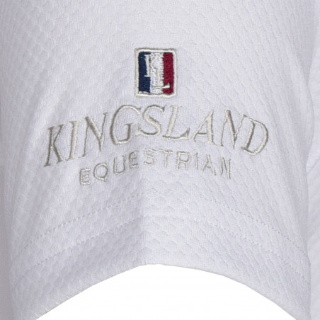 Chemise de concours Kingsland Classic manches courtes Junior Filles Blanc